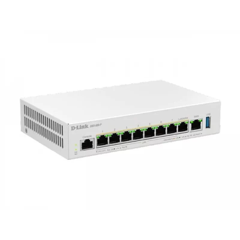 D-Link DBR-600-P/B äriklassi PoE ruuter, Ethernet WAN, 2.5 Gigabit Ethernet, valge