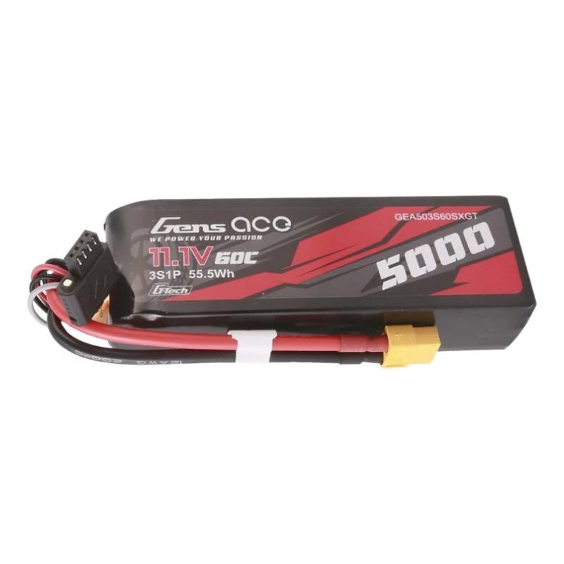 Gens ace G-Tech 5000mAh 11.1V 60C 3S1P Lipo XT60 pistikuga
