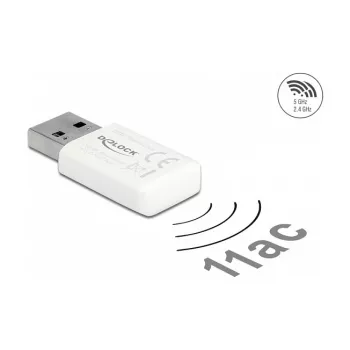 WLAN võrgukaart DeLOCK 12770 USB 5000 Mbit/s juhtmevaba valge