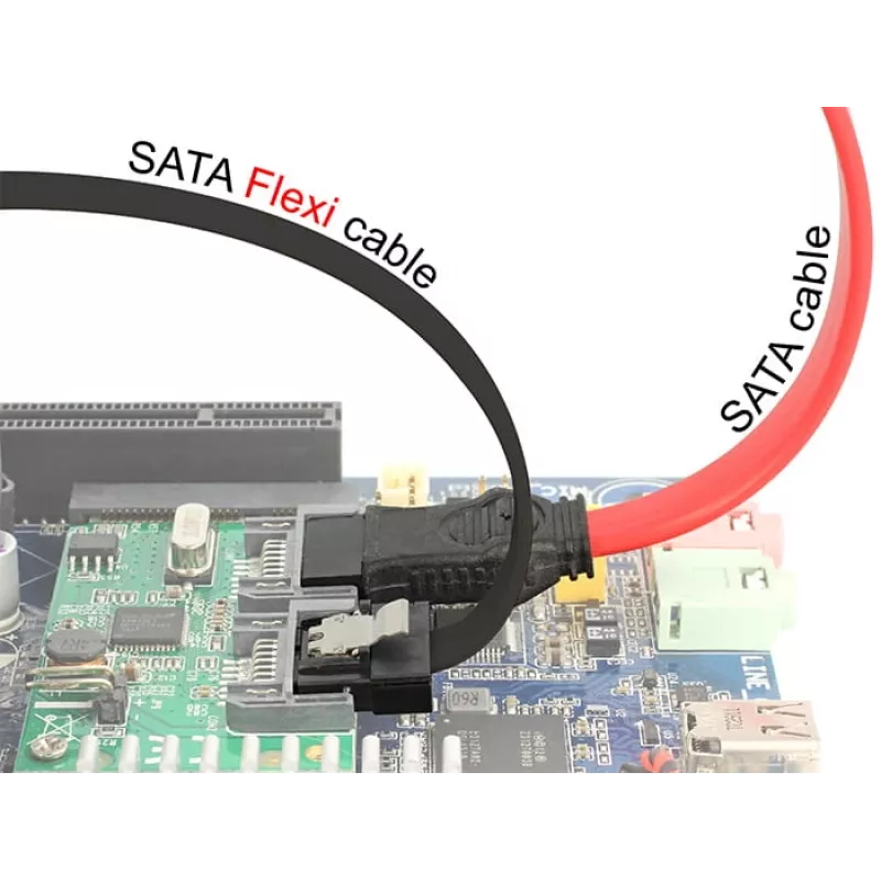 SATA-kaabel DeLOCK 0,2 m 2xSATAIII Must