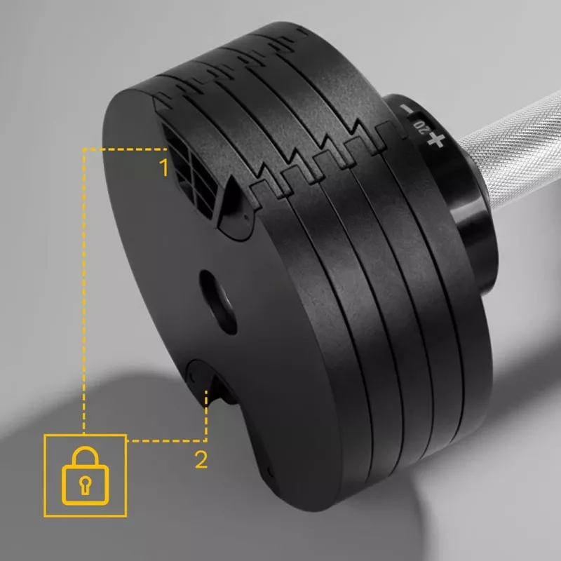 Reguleeritav malmist hantel Rebel Active 36 kg, automaatne 2 kg sammuga
