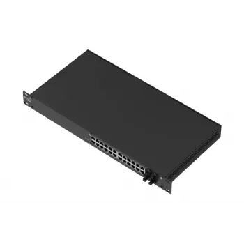 Hallatav Ethernet-kommutaator TELTONIKA SWM281 — 24 RJ45 porti, 4 SFP-pesa