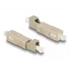 DeLOCK Optical Fiber Hybrid Coupler SC Simplex male to LC Simplex female beež