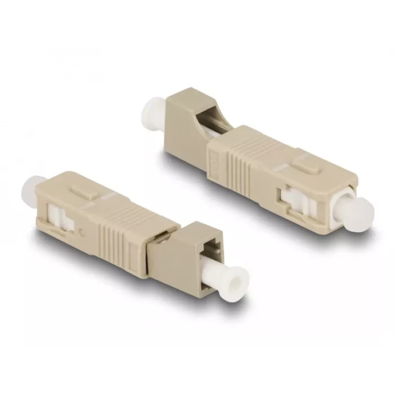 DeLOCK Optical Fiber Hybrid Coupler SC Simplex male to LC Simplex female beež