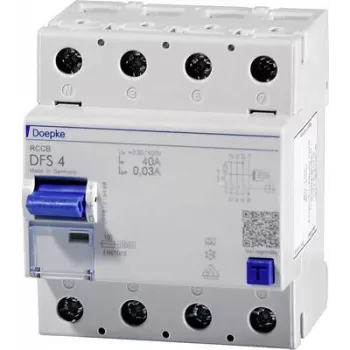 DOEPKE RCD kaitselüliti 63A DFS4A063-4/0,03-A tüüp A 4-kontaktiline 30mA 230/400V DFS4-063-4/0,03-A (09144901)