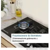 Sisseehitatav gaasipliit Bosch Serie 2 POP6B6K30 60 cm, 4 gaasitsooni, must klaaskeraamika, pöördnupud