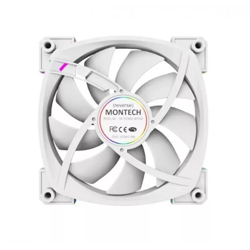 Montech RX120 PWM arvutikorpuse ventilaator 12 cm valge 3 tk