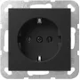 Schuko pistikupesasisend Gira System 55 4188005 moodulpaigalduseks, must
