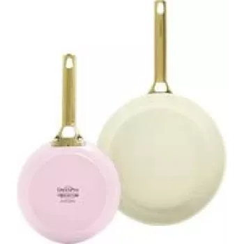 Pannikomplekt GreenPan CC008482-001 — alumiinium, 20 cm ja 26 cm, roheline/roosa
