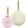 Pannikomplekt GreenPan CC008482-001 — alumiinium, 20 cm ja 26 cm, roheline/roosa