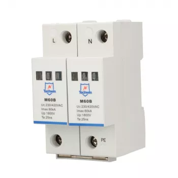 Liigpingekaitse M60B2, 2P 1F 60kA maksimaalne liigvool