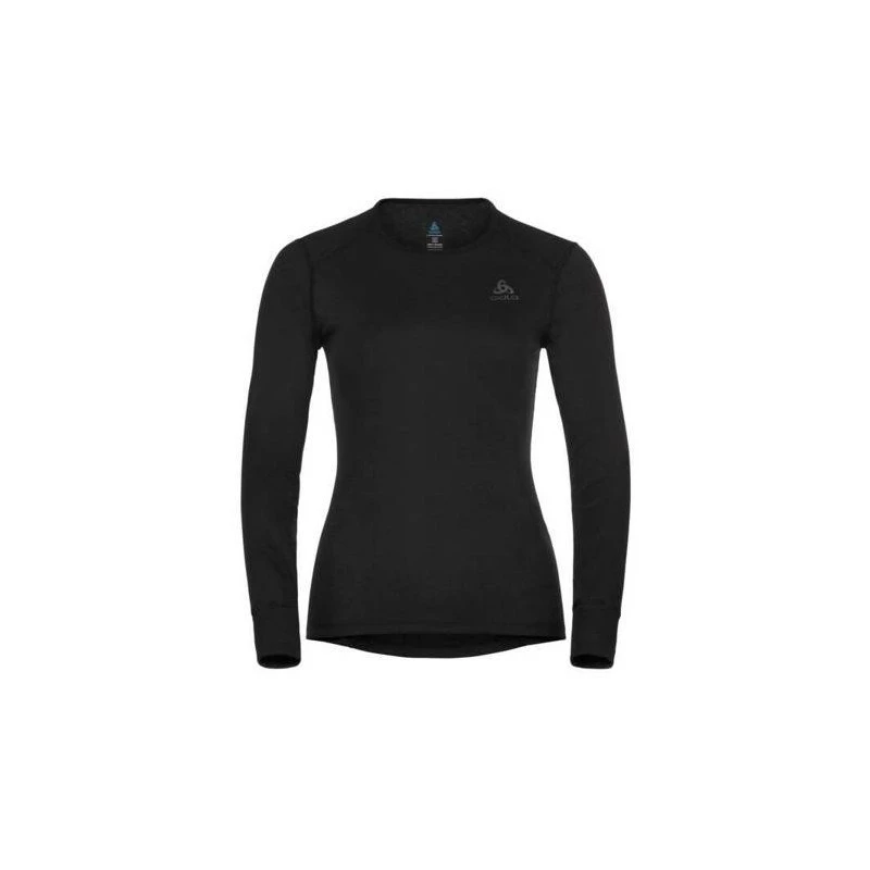 Odlo BL TOP ümara kaelusega pikkade varrukatega ACTIVE WARM ECO naiste T-särk, suurus S, must