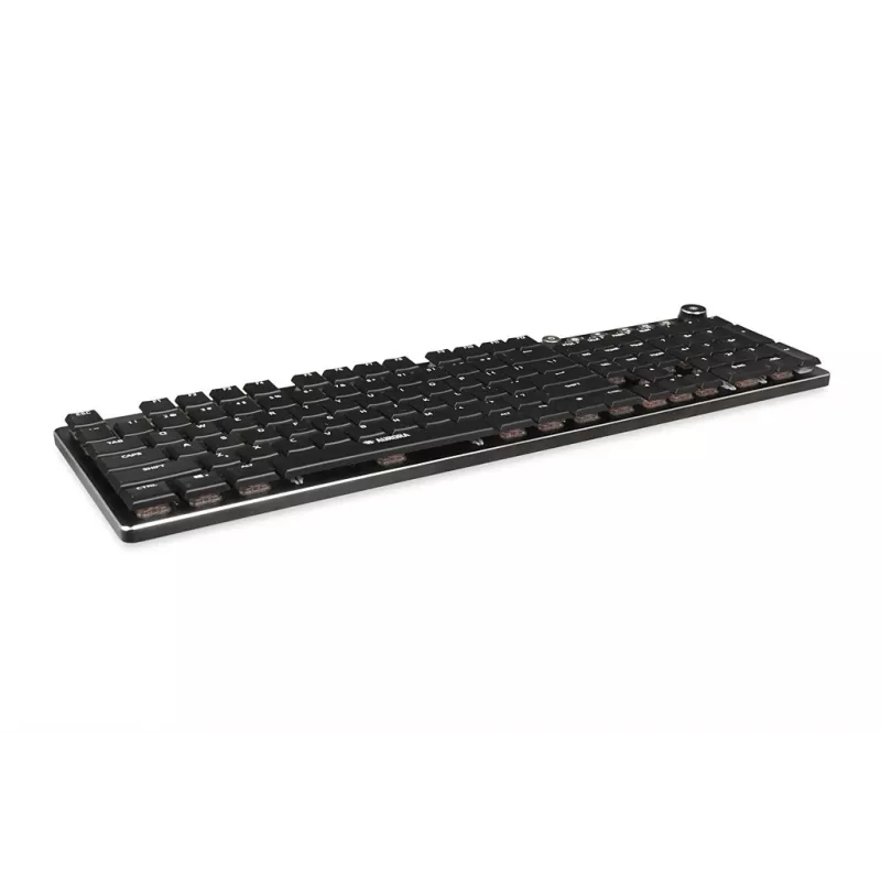 Klaviatuur IBOX AURORA K-6 — täissuuruses QWERTY, RF juhtmevaba + Bluetooth, RGB taustvalgustus, mehaanilised madala profiiliga klahvid, must