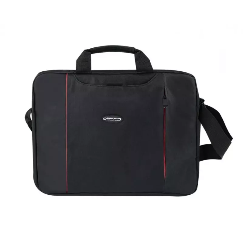 Esperanza SALERNO 39.6 cm (15.6) Toploader kott Must, Punane