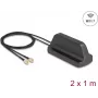 Väline Wi‑Fi 7 antenn DELOCK 81454 kahe RP‑SMA pistikuga, ringsuunaline, 2,4–4,0 dBi