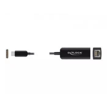 Adapter USB USB-C isane 2,5 Gigabit LAN kompaktne DeLOCK 66645