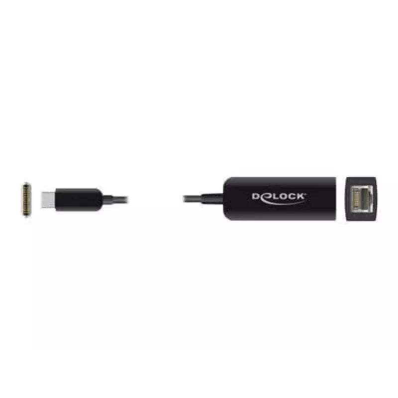 Adapter USB USB-C isane 2,5 Gigabit LAN kompaktne DeLOCK 66645