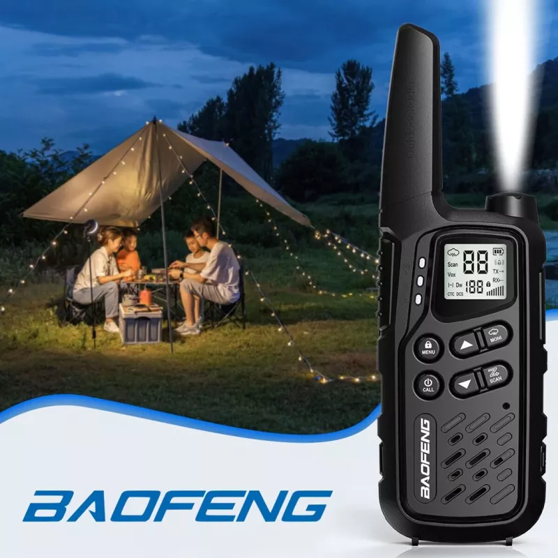 Walkie-Talkie Baofeng BF-T25E Must, 2 tükki