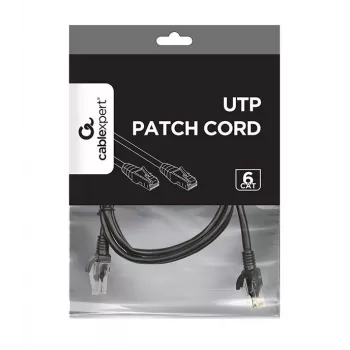 Võrgukaabel Gembird PP6U-1M RJ-45 Cat6 1m Must