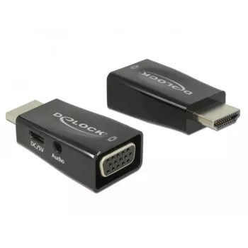 Adapter DeLOCK 65901 HDMI A - VGA ja 3,5 mm heli, must