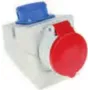 Tööstuslik pistikupesa Bachmann 910.002, 5P, 400 V, 16 A, IP44, polükarbonaat, sinine/punane/valge