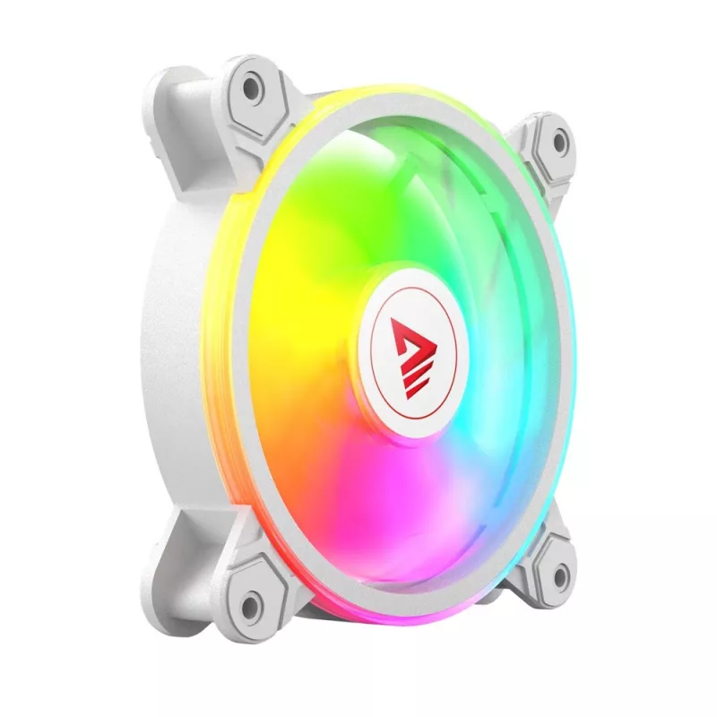 SAVIO FAN-01 Valge 4-pakk 120 mm ARGB ventilaator koos kontrolleri ja kaugjuhtimispuldiga