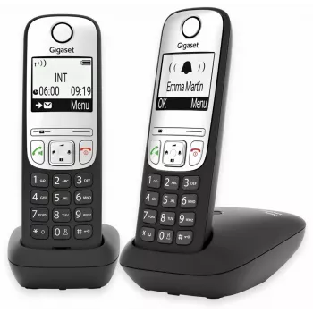 Gigaset A690 Duo analoogtelefon helistaja ID must, hõbedane