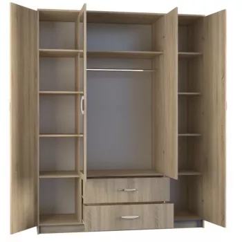 Riidekapp Topeshop ROMANA 160 SON 11 riiulit 4 ust tamm