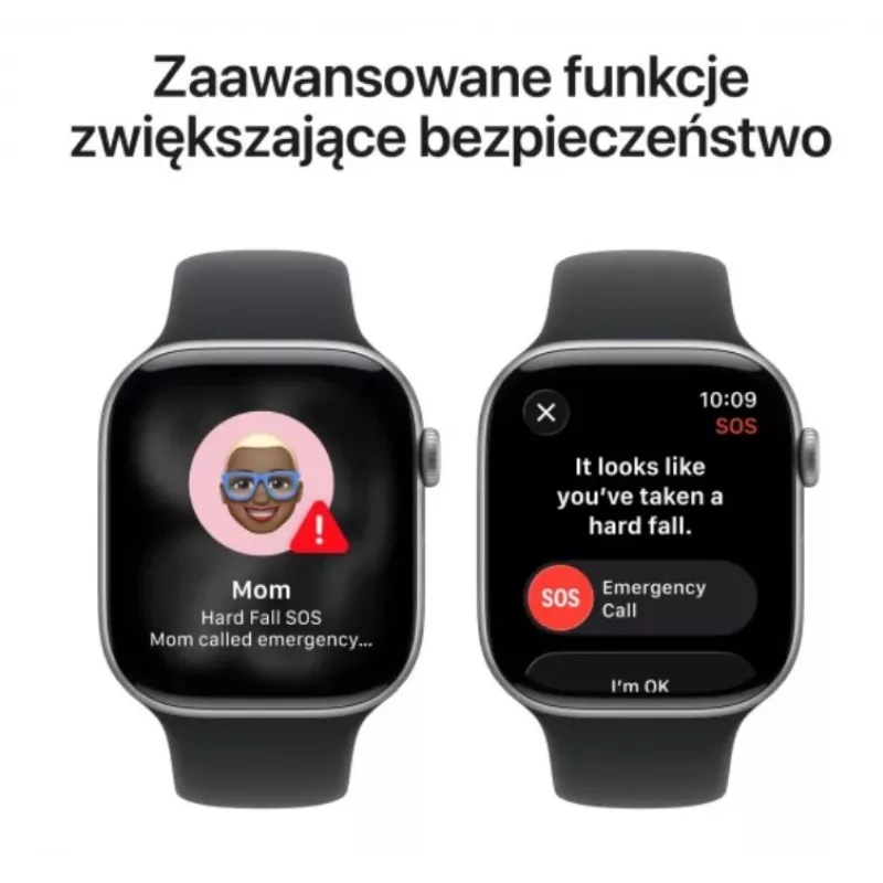 Apple Watch Series 11 GPS 46mm tumehall alumiiniumkorpus musta spordirihmaga - M/L