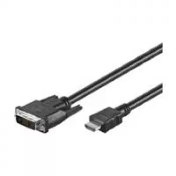 Wentronic Goobay HDMI™ / DVI-D kaabel, must, 1 m - 19 kontaktiga HDMI™-pistik> DVI-D (18+1) pistik (50579)