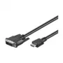 Wentronic Goobay HDMI™ / DVI-D kaabel, must, 1 m - 19 kontaktiga HDMI™-pistik> DVI-D (18+1) pistik (50579)