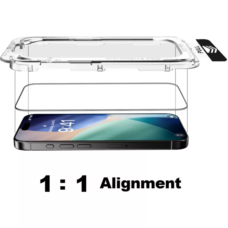 Ekraani kaitseklaas Nevox NEVOGLASS 3D iPhone Air 6,6-tollisele EASY APP-ga