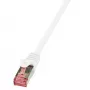 Võrgukaabel LogiLink 0,25m RJ-45 Cat6 S/FTP valge