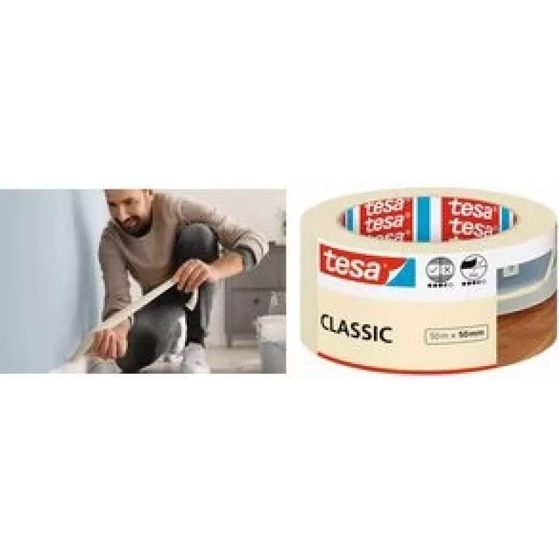 Masking tape Tesa Classic 52803 — 50 m roll, 19 mm width