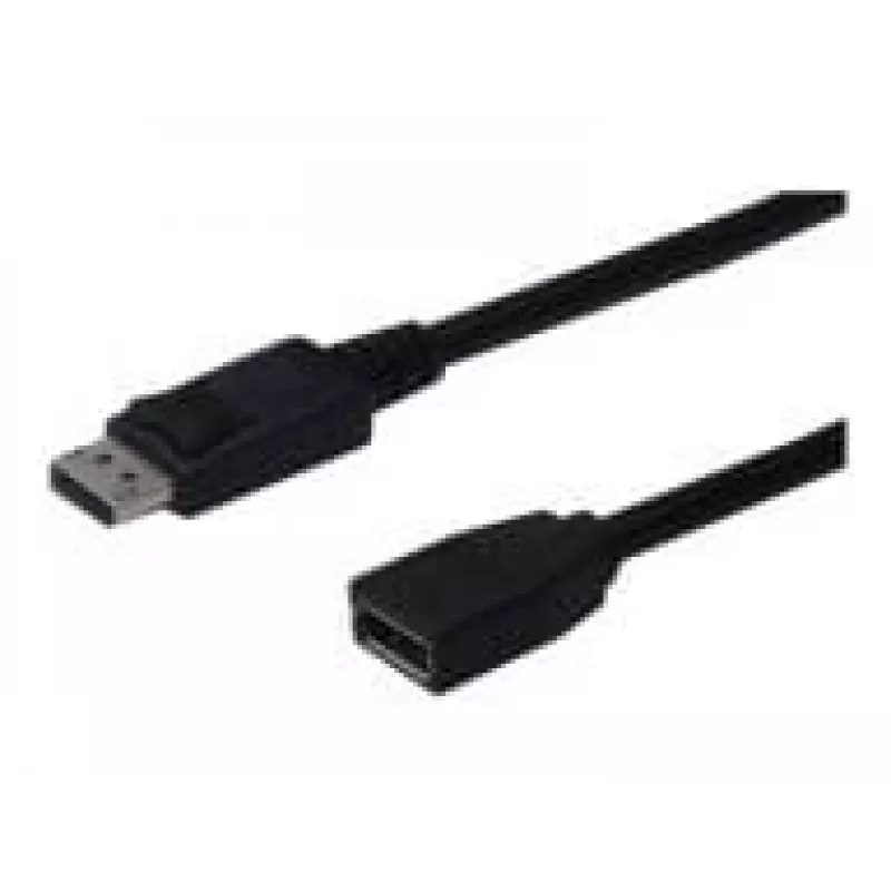 Digitus ASSMANN - DisplayPorti pikenduskaabel - DisplayPort (M) - DisplayPort (E) - 2 m (DisplayPort 1.2) - Vormitud - Must (AK-340200-020-S)