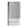 Topeshop SS-90 BIEL LUSTRO bedroom wardrobe/closet 5 shelves 2 uks(s) valge