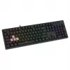 Mänguklaviatuur SAVIO STYX BROWN — mehaaniline Outemu Brown, QZERTY US International, RGB, USB, täissuuruses 104 klahvi, must