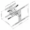 ART seinakinnitus LCD/LED-telerile 40–75 tolli, kuni 45 kg, kalde- ja pööramisfunktsiooniga, kõrgus 52–380 mm, max VESA 600x400