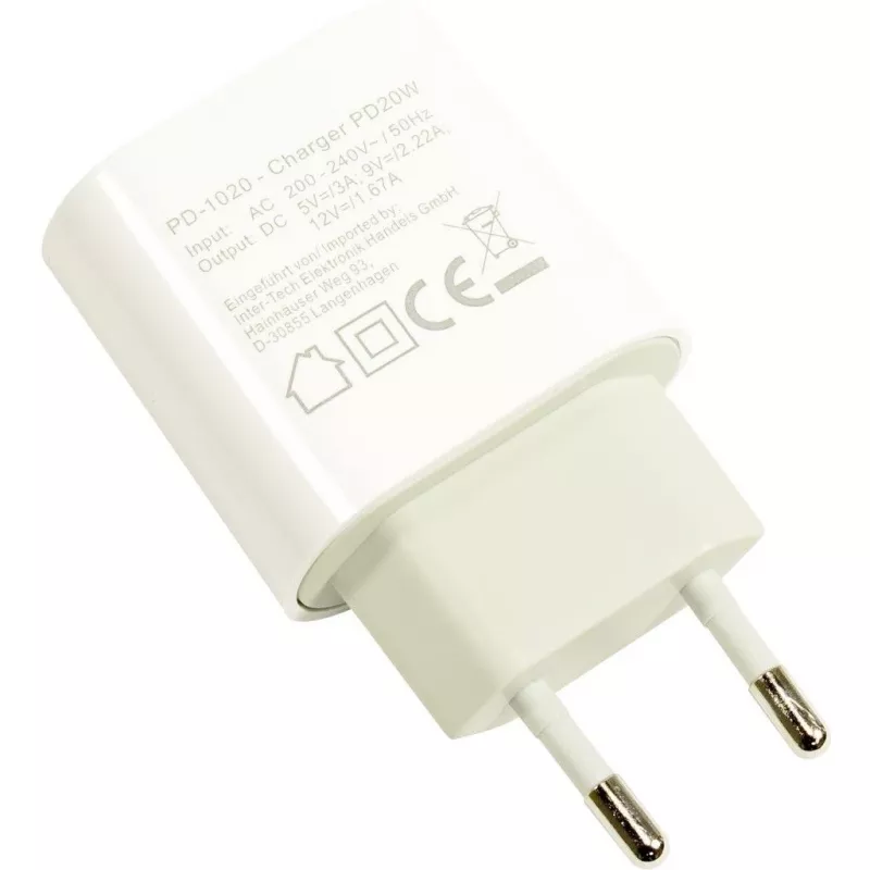 Inter-Tech PD-1020 universaalne valge siselaadija