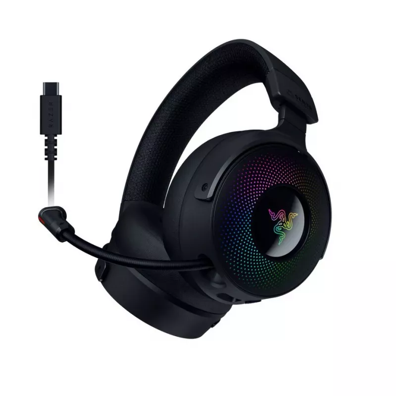 Razer Kraken V4 Pro kõrvaklapid juhtmega ja juhtmeta peavõruga mängimiseks USB Type-A Bluetooth must