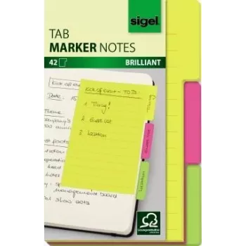 Tab Marker Notes sigel HN206, 98×148 mm lehed, 42 lehte