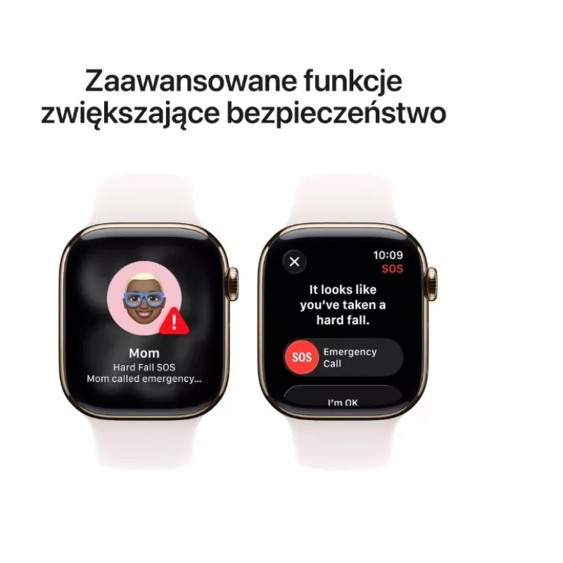 Nutikell Apple Watch Series 11 GPS + Cellular 42mm kuldne titaankorpus, helepunane sportrihm M/L