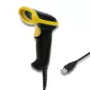 Pihukoodilugeja QOLTEC 50867 — 1D/2D laserskanner, USB-juhtmega, 600 mm lugemisulatus, kollane/must
