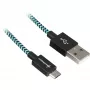 USB A–B kaabel Sharkoon 2,0 m, USB 2.0, alumiiniumpunutisega mantliga, must/sinine