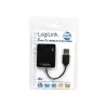 USB jaotur LOGILINK UA0139 — 4 pordiga USB 2.0, 480 Mbit/s, must