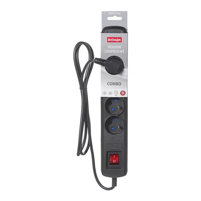 Activejeti must pikendusjuhe juhtmega ACJ COMBO 5G/3M/BEZP. AUTO/CZ