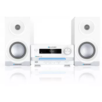 Kodu audio mikrosüsteem BLAUPUNKT MS16BT 15 W, CD/USB/MP3, Bluetooth, FM RDS, valge
