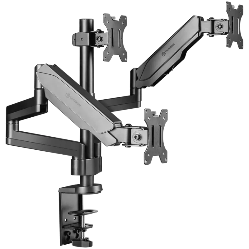 Monitor desk mount ONKRON G280-B for 33–81.3 cm (13 inch–32 inch) screens, clamp/grommet, up to 24 kg, VESA 75x75–100x100