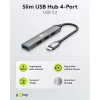 Goobay Slim 4-Port USB-Hub, USB-C™ USB-A-le, USB 3.2 (74457)