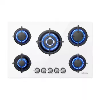 ISEASY MGBG-775 gaasipliit 5 põletiga (valge)